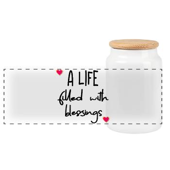 Religion de l’Église Cœur d’amour - Boîte à biscuits avec couvercle en bois - blanc - Devant