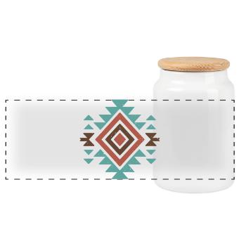Désert du Sud-Ouest - Boîte à biscuits avec couvercle en bois - blanc - Devant