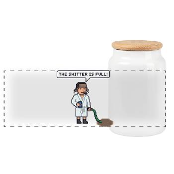 Motif de Noël drôle pour un joli cadeau - Boîte à biscuits avec couvercle en bois - blanc - Devant