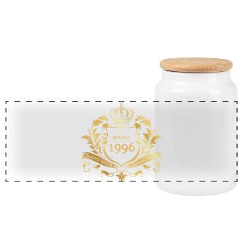 30e anniversaire Semper Verum - Fondé en 01/1996 - Boîte à biscuits avec couvercle en bois - blanc - Devant