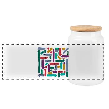 Tu n’es pas perdu, tu es là - Boîte à biscuits avec couvercle en bois - blanc - Devant