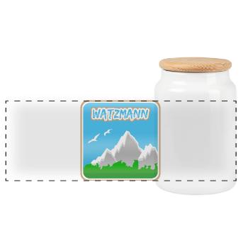 Watzmann alpiniste - Boîte à biscuits avec couvercle en bois - blanc - Devant