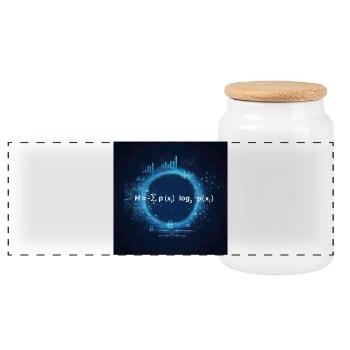 Équation de Claude Shannon - Boîte à biscuits avec couvercle en bois - blanc - Devant