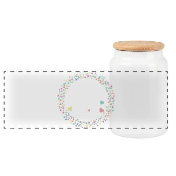 Gymnastics Gymnastics Gymnast Acrobatics Gift - Panoramic Cookie Jar with Wooden Lid - white - Front