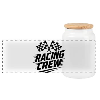 Racing Crew - Panoramic Cookie Jar with Wooden Lid - white - Front