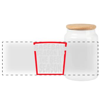 Baseball Season Is The Best Season Fan Game Sports - Panoramic Cookie Jar with Wooden Lid - white - Front