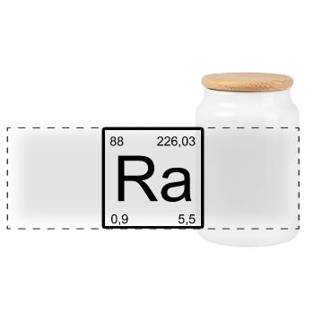 Tableau périodique des symboles du radium - Boîte à biscuits avec couvercle en bois - blanc - Devant