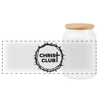 Christ-Club - Panorama Keksdose mit Holzdeckel - Weiß - Vorne