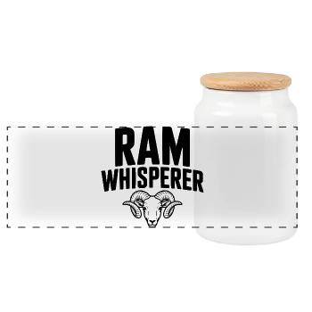 Ram-Flüsterer - Panorama Keksdose mit Holzdeckel - Weiß - Vorne