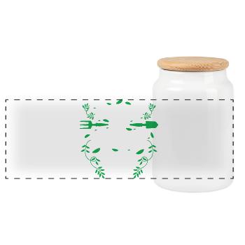 I’ll Be In My Office Gardening Gift Art - Panorama Keksdose mit Holzdeckel - Weiß - Vorne