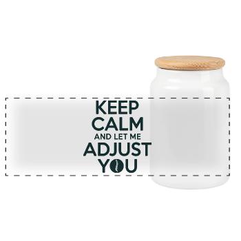 Chiropracteur : Reste calme et laisse-moi m’adapter - Boîte à biscuits avec couvercle en bois - blanc - Devant