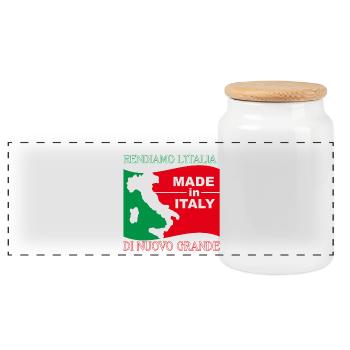 Rendons l’Italie à nouveau grande - Boîte à biscuits avec couvercle en bois - blanc - Devant
