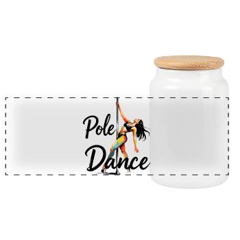 Pole Dance Poledancerin ästhetisch Geschenk - Panorama Keksdose mit Holzdeckel - Weiß - Vorne
