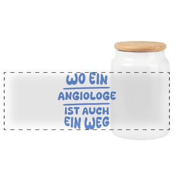 Angiologue en tant qu’angiologue - Boîte à biscuits avec couvercle en bois - blanc - Devant