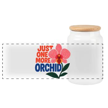 Encore une orchidée - Boîte à biscuits avec couvercle en bois - blanc - Devant