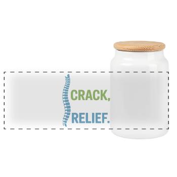 Chiropractor Spinal Alignment Is Everything  - Panoramic Cookie Jar with Wooden Lid - white - Front