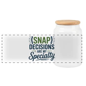 Chiropractor Your Spine Is My Business Card  - Panoramic Cookie Jar with Wooden Lid - white - Front