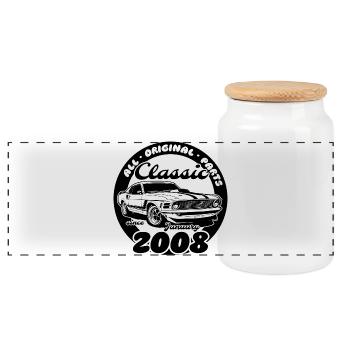 18e anniversaire - Classic Musclecar 01/2008 - Boîte à biscuits avec couvercle en bois - blanc - Devant