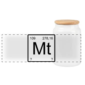 Meitnerium Mt Mountain Symbolism - Panoramic Cookie Jar with Wooden Lid - white - Front