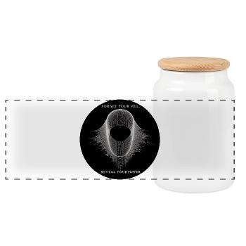 Oublie le Voile, Révèle le Pouvoir - Boîte à biscuits avec couvercle en bois - blanc - Devant