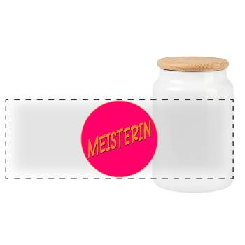 Maître de fin d’études - Boîte à biscuits avec couvercle en bois - blanc - Devant