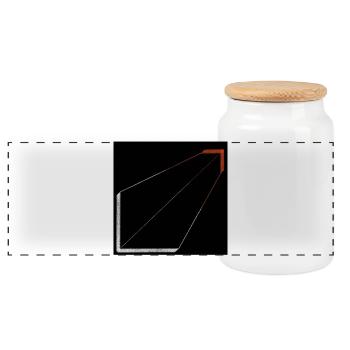Silent Structure - Panoramic Cookie Jar with Wooden Lid - white - Front