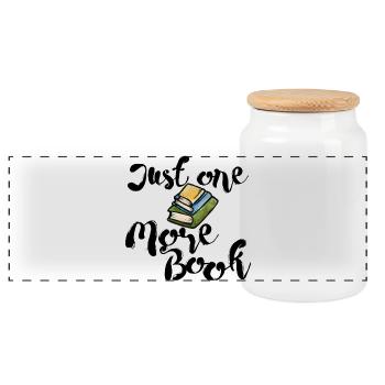Empilés de livres Illustration aquarelle - Boîte à biscuits avec couvercle en bois - blanc - Devant