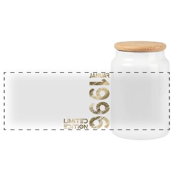 Janvier 1996 Édition limitée 30e anniversaire - Boîte à biscuits avec couvercle en bois - blanc - Devant