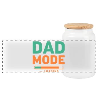 Mode papa en charge pour les futurs pères fiers - Boîte à biscuits avec couvercle en bois - blanc - Devant