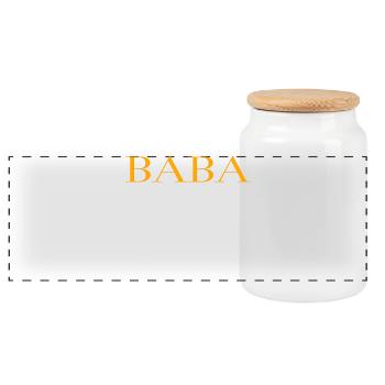 Baba Definition Türkischer Vater Design - Panorama Keksdose mit Holzdeckel - Weiß - Vorne