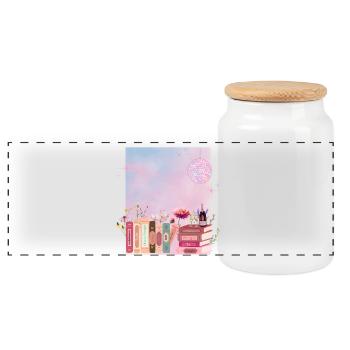 Swifty Love - Panorama Keksdose mit Holzdeckel - Weiß - Vorne