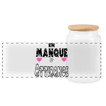 En Manque d'Attirance - Boîte à biscuits avec couvercle en bois - blanc - Devant