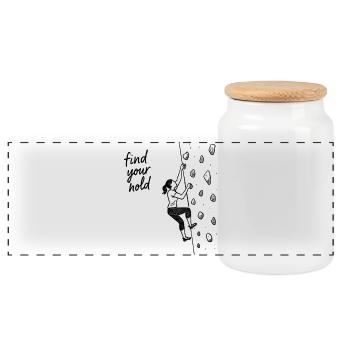Femmes chemises de bloc – Trouvez vos marques - Boîte à biscuits avec couvercle en bois - blanc - Devant