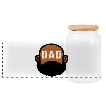 PAPA BARBE - Boîte à biscuits avec couvercle en bois - blanc - Devant