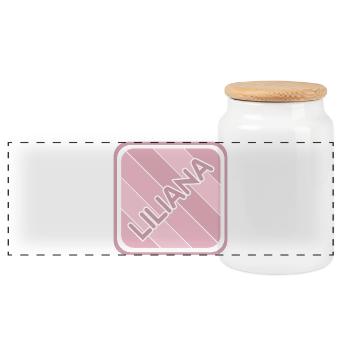 Geschenk für Liliana - Panorama Keksdose mit Holzdeckel - Weiß - Vorne