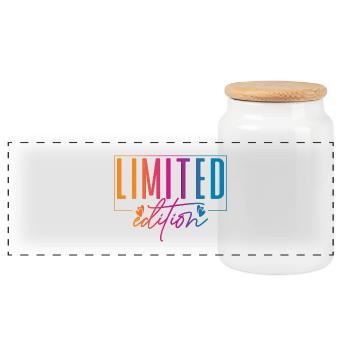 Limited Edition - Panorama Keksdose mit Holzdeckel - Weiß - Vorne