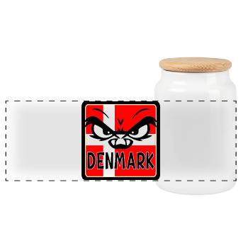 Dänemarks Emotionen - Panorama Keksdose mit Holzdeckel - Weiß - Vorne
