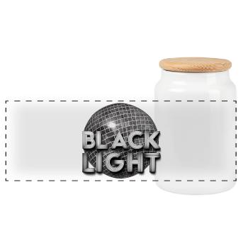Black Light Retro Disco - Boîte à biscuits avec couvercle en bois - blanc - Devant