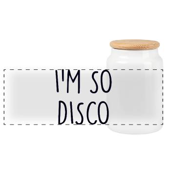 Disco - Panorama Keksdose mit Holzdeckel - Weiß - Vorne