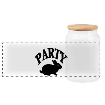 Parti - Boîte à biscuits avec couvercle en bois - blanc - Devant