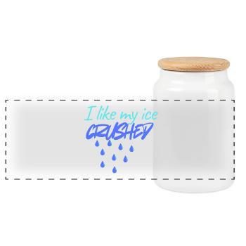 Boissons fraîches - Boîte à biscuits avec couvercle en bois - blanc - Devant