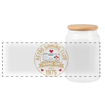 Millésime original 1975 | Cadeau d’anniversaire 1975 - Boîte à biscuits avec couvercle en bois - blanc - Devant