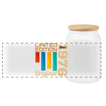 Edition Limitée Original 1976 Anniversaire  - Boîte à biscuits avec couvercle en bois - blanc - Devant