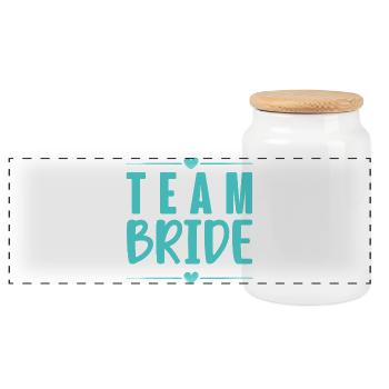 Enterrement de vie de garçon de l’équipe de la mariée - Boîte à biscuits avec couvercle en bois - blanc - Devant