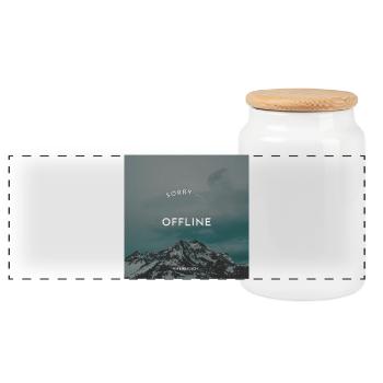 Offline in the mountains - Panoramic Cookie Jar with Wooden Lid - white - Front