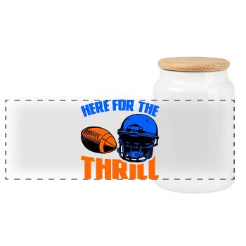 Citation drôle d’entraîneur de football - Boîte à biscuits avec couvercle en bois - blanc - Devant