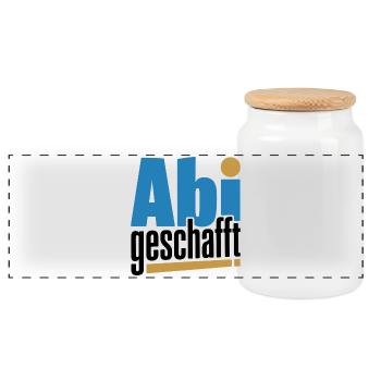 Abi Design - Panorama Keksdose mit Holzdeckel - Weiß - Vorne