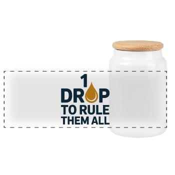 Homeopathy 1 Drop To Rule Them All Professional  - Panoramic Cookie Jar with Wooden Lid - white - Front