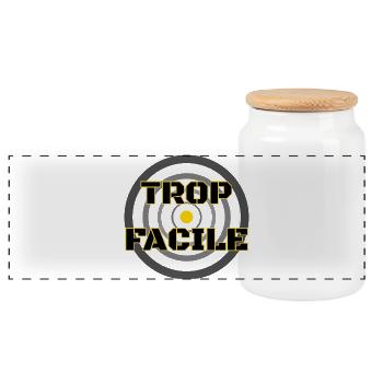 LA CIBLE - Boîte à biscuits avec couvercle en bois - blanc - Devant
