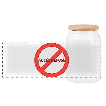 LE SYSTÈME - Boîte à biscuits avec couvercle en bois - blanc - Devant